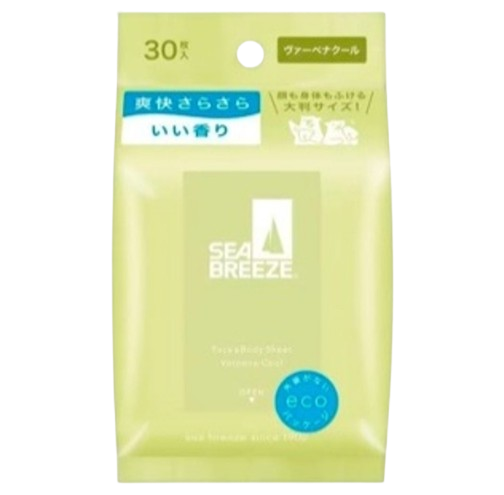 Sea Breeze Face & Body Sheet 30 pieces (Verbena Cool) 1 piece