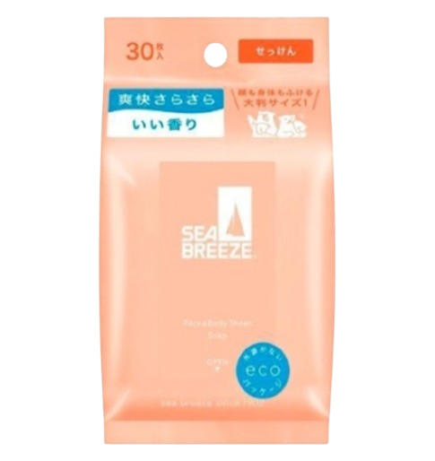 Sea Breeze Face & Body Sheet 30 Sheets (Soap) 1 Piece