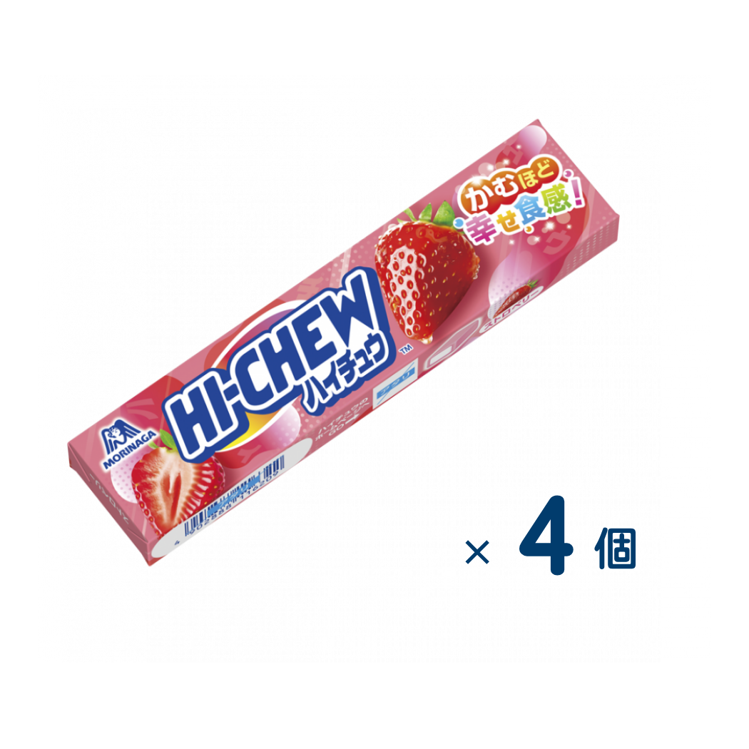 [Sold as a set] Morinaga Hi-Chew Strawberry 12 pieces (best before date 2027/01/31) 4 pieces