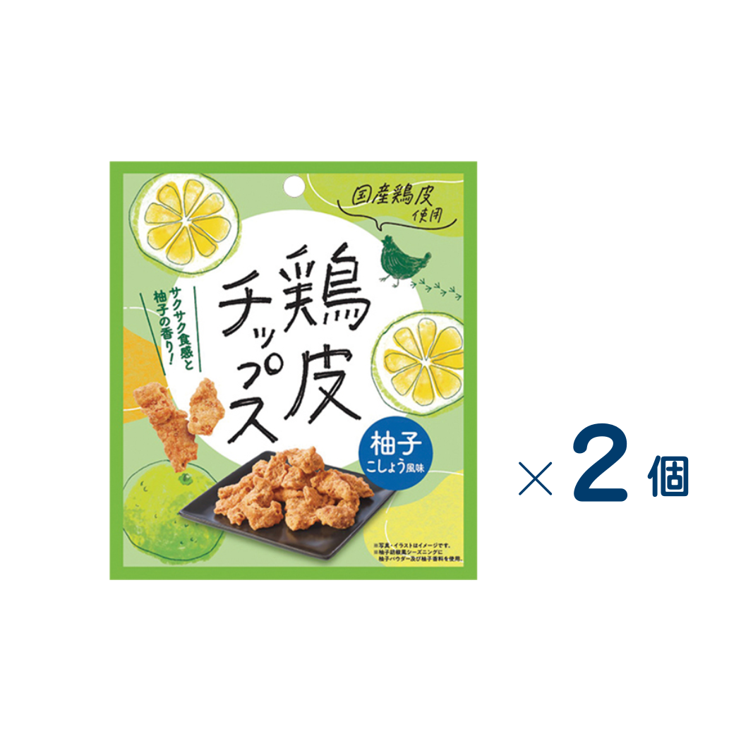[Dolce] Chicken Skin Chips Yuzu Pepper Flavor 20g Set of 2 (Expiration date: August 13, 2026)