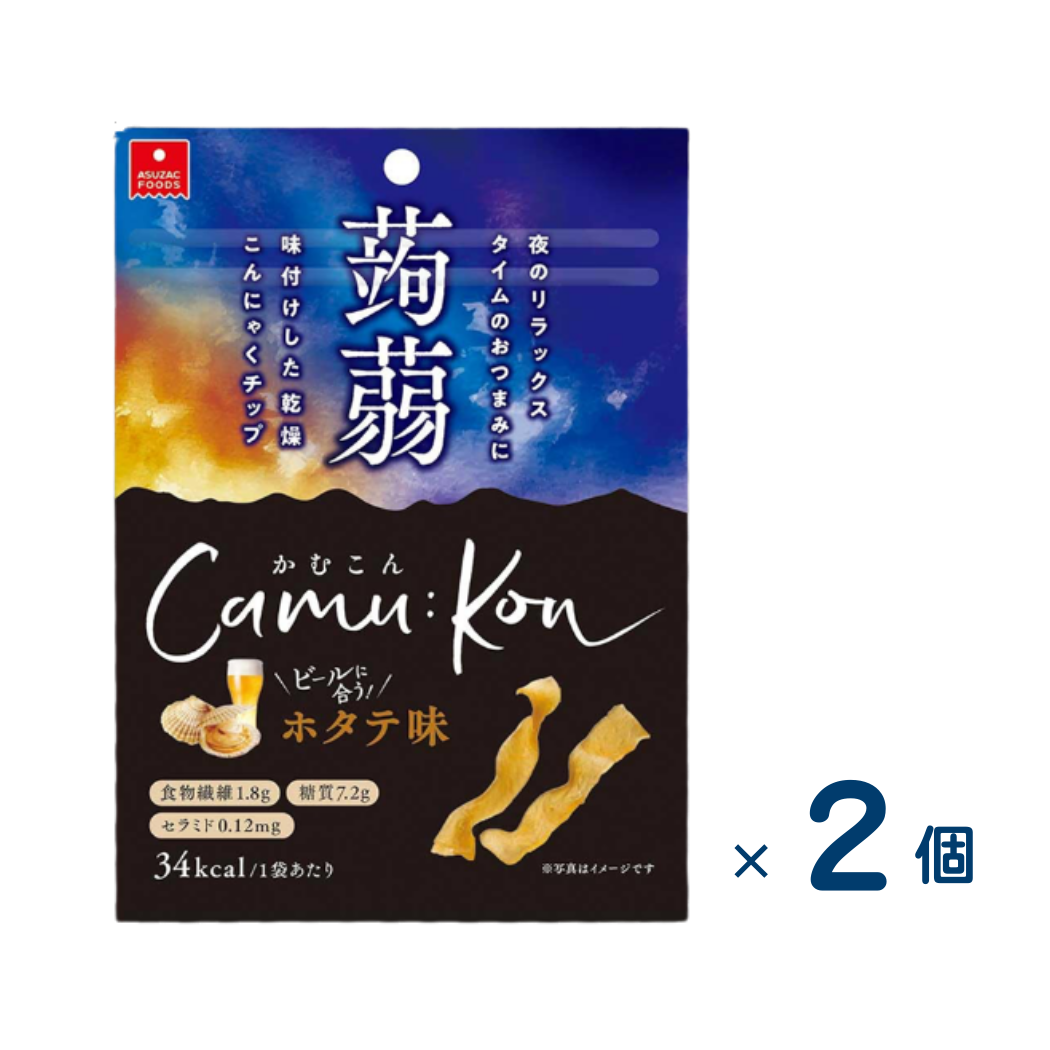 [Sold as a set] Nippon Access Aszak Kamukon Scallop Flavor 11g (Best before date 2026/07/09) 2 pieces