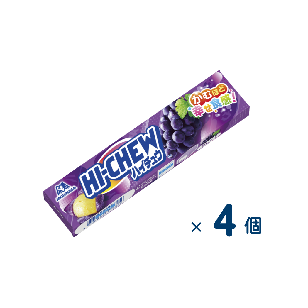 [Sold as a set] Morinaga Hi-Chew Grape 12 pieces (best before date 2027/01/31) 4 pieces