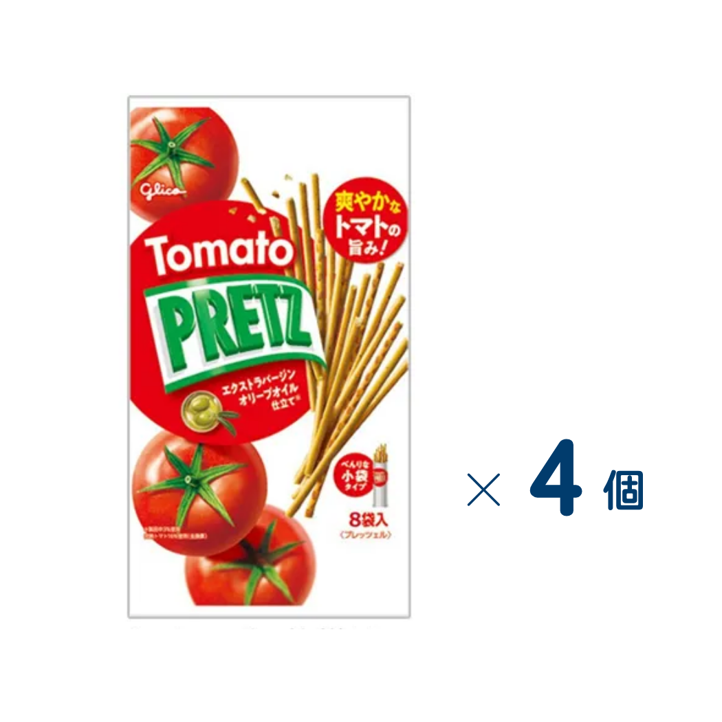 [Ezaki Glico] Tomato Pretz Set of 4 (Expiration date: November 30, 2026)