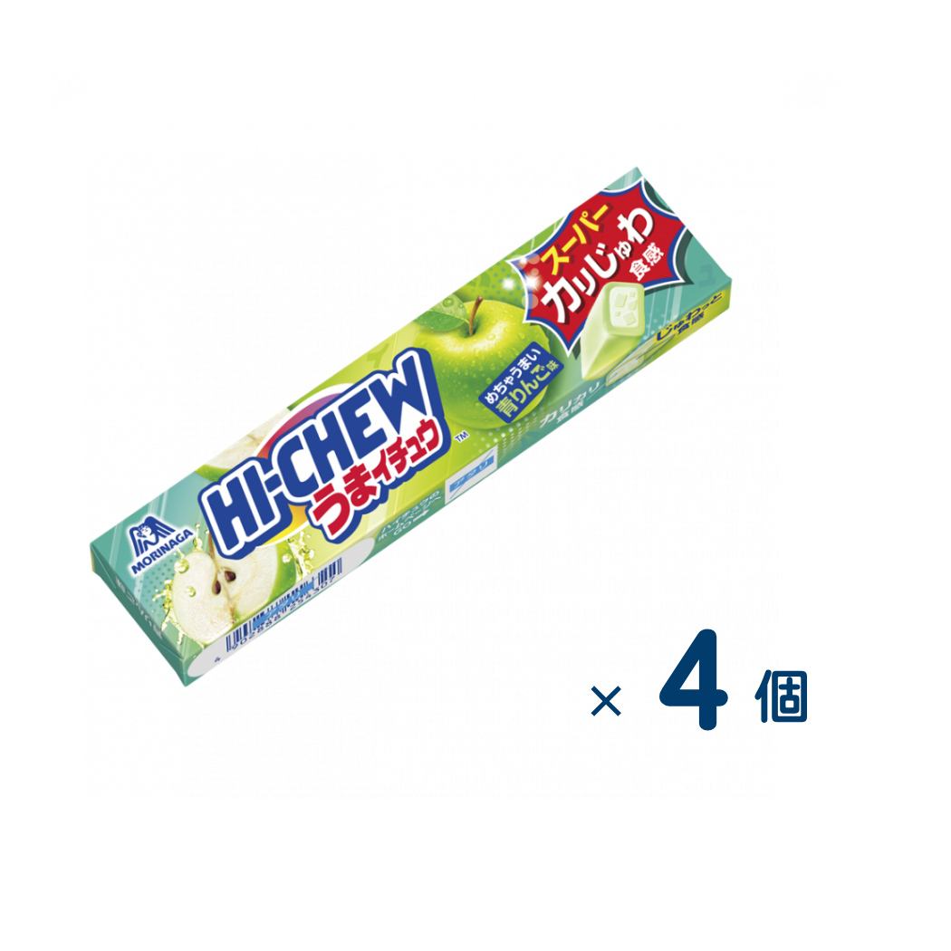 [Sold as a set] Morinaga Hi-Chew Green Apple 12 pieces (best before date 2027/01/31) 4 pieces