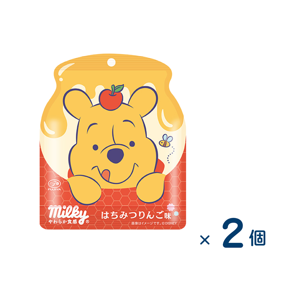 [Sold as a set] Fujiya Milky Honey Apple Flavor (Best before date 2026/06/30) 2 pieces