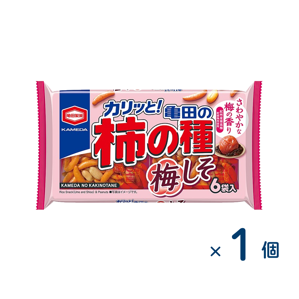 亀田 柿の種梅しそ ６袋詰（賞味期限2026/1/1）
