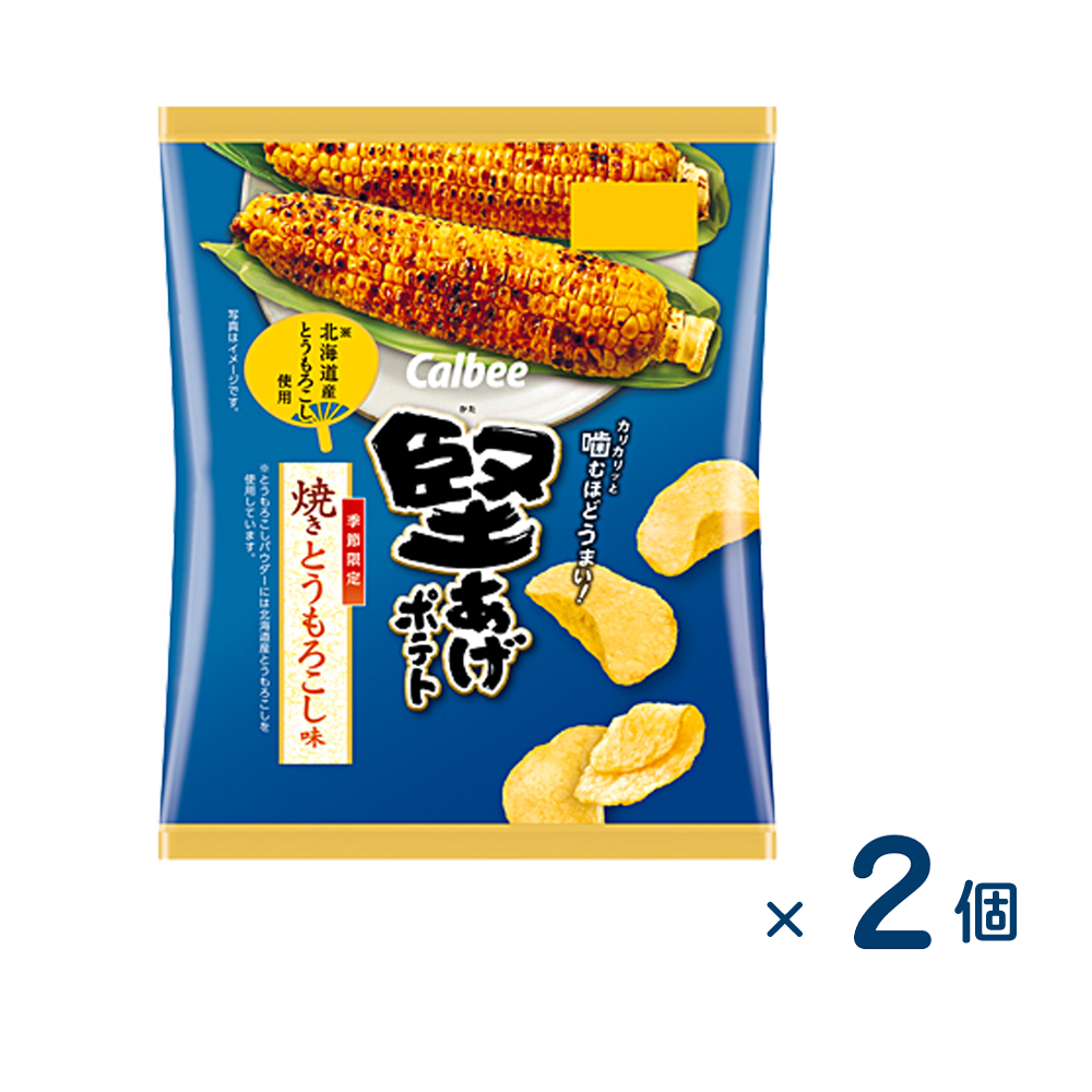 【セット売り】カルビー 堅あげポテト焼きとうもろこし味６０ｇ（賞味期限2026/01/31）2個入り