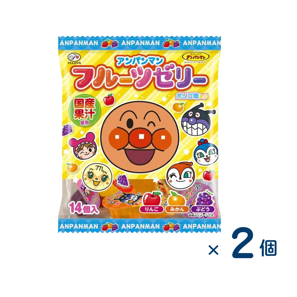 【セット売り】不二家 アンパンマン フルーツゼリー（賞味期限2025/11/30）2個入り