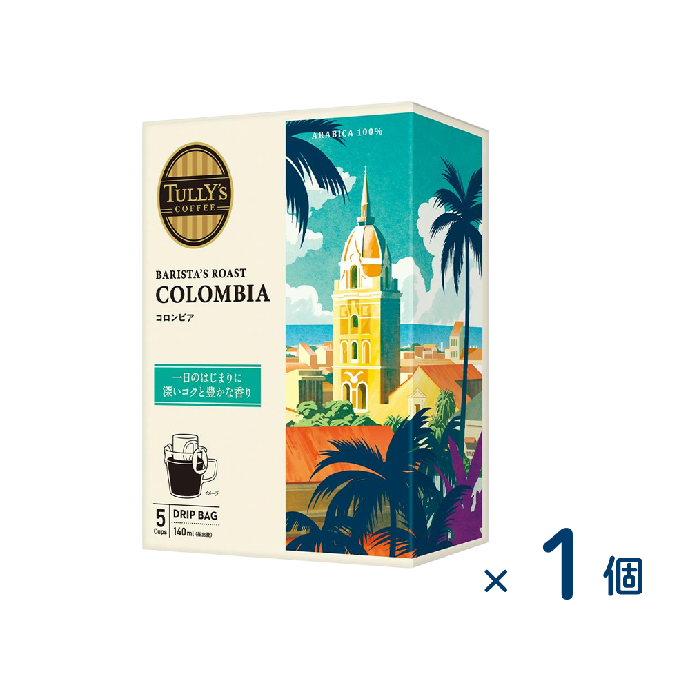 Tully's Coffee Barista's Roast Colombia 45g (9g x 5 bags) (Expiration date 2026/04/30)
