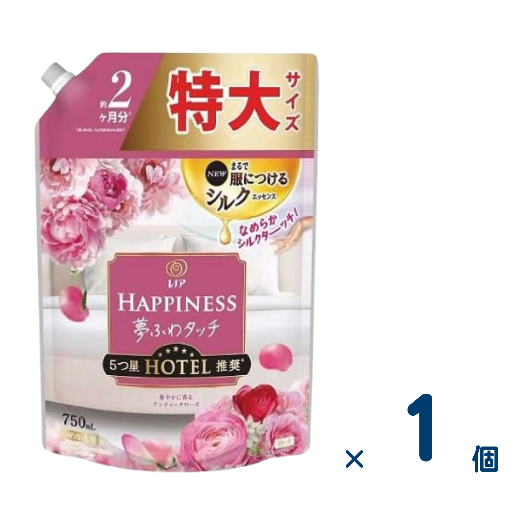 Lenor Happiness Yume Fuwa Touch Refill Extra Large 750mL (Antique Rose) 1 piece