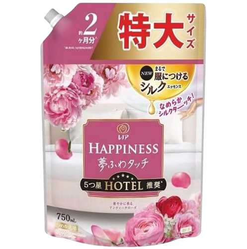 Lenor Happiness Yume Fuwa Touch Refill Extra Large 750mL (Antique Rose) 1 piece