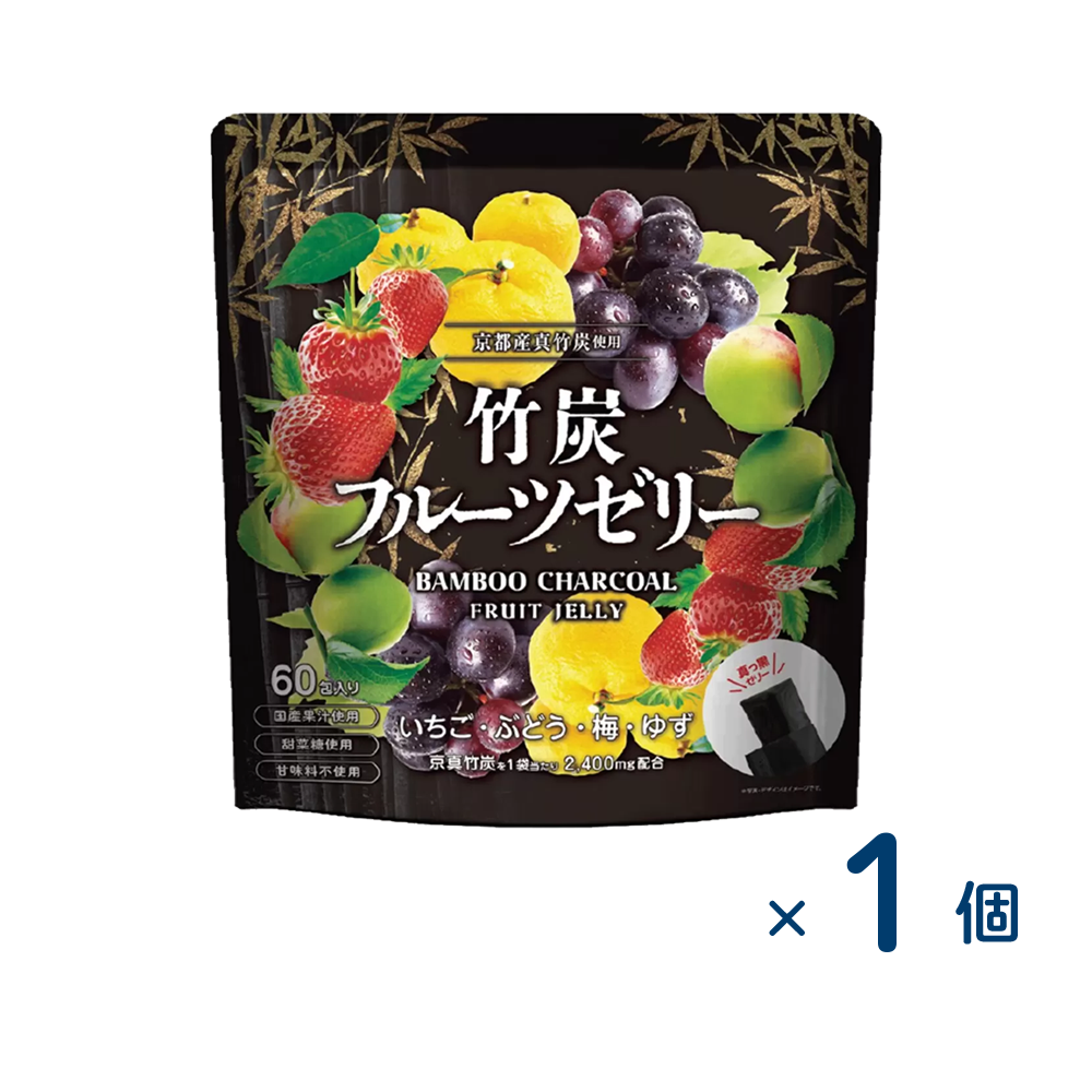 [Costco] Bamboo charcoal fruit jelly 4 types mix 60 pieces (best before date: April 30, 2026)