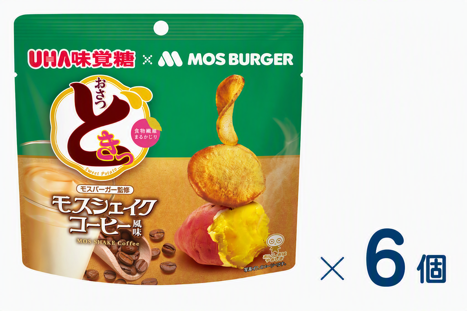 [UHA Mikakuto] Osatsu Dokki (Moss Shake Coffee Flavor) Stand Pack Set of 6 (Expiration date: November 30, 2027)
